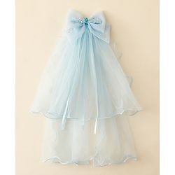 Babyhug Hair Clip with Bow Applique & Veil - Pink