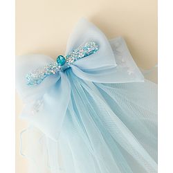 Babyhug Hair Clip with Bow Applique & Veil - Pink