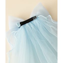 Babyhug Hair Clip with Bow Applique & Veil - Pink