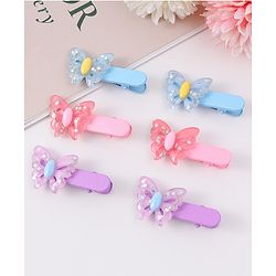 Babyhug Hair Pins And Clips Pack Of 6 - Multicolour