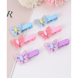 Babyhug Hair Pins And Clips Pack Of 6 - Multicolour