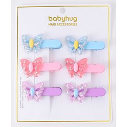 Babyhug Hair Pins And Clips Pack Of 6 - Multicolour