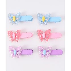 Babyhug Hair Pins And Clips Pack Of 6 - Multicolour