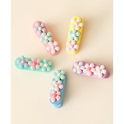 Babyhug Hair Pins And Clips Pack Of 5 - Multicolour