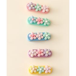 Babyhug Hair Pins And Clips Pack Of 5 - Multicolour