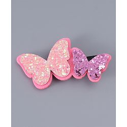 Babyhug Hair Clips with Butterfly Bow Applique Pack of 8 - Multicolor