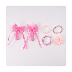 Babyhug Hair Accessories Combo Sets with Bow Applique - Pink