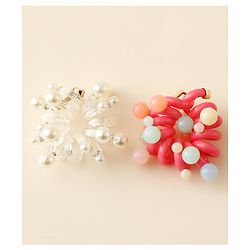 Babyhug Hair Clips with Pearl Applique Pack of 2 - Multicolor