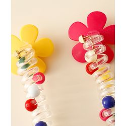 Babyhug Hair Clips with Floral Applique Pack of 2 - Multicolor