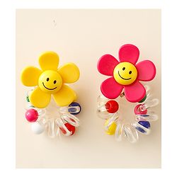 Babyhug Hair Clips with Floral Applique Pack of 2 - Multicolor