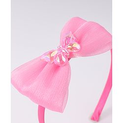 Babyhug Hairband Clip & Rubber Band Accessories Combo Set - Fuchsia