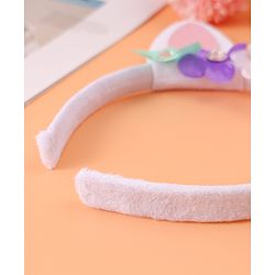 Babyhug Free Size Hair Band With Unicorn & Floral Applique - Multicolour