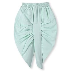 Babyhug Cotton Woven Full Sleeves Kurta Dhorti Set with Floral Embroidery - Sea Green