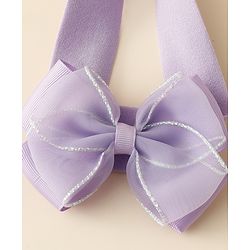 Babyhug Free Size Headbands With Floral & Bow Applique Pack Of 2 - Purple & Pink