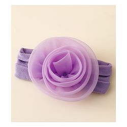 Babyhug Free Size Headbands With Floral & Butterfly Applique Pack Of 2 - Purple & Silver