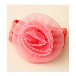 Babyhug Free Size Headbands With Floral & Butterfly Applique Pack Of 2 - Peach & Silver
