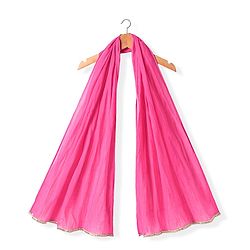 Babyhug Cotton Woven Sleeveless Floral Printed Kurti & Gharara Set with Dupatta - Dark Pink
