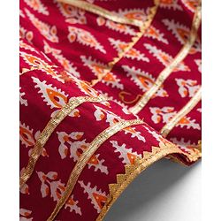 Babyhug Cotton Woven Sleeveless Ethnic Dress with Floral Print - Maroon