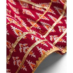 Babyhug Cotton Woven Sleeveless Ethnic Dress with Floral Print - Maroon