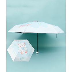 Babyhug Teddy Bear Printed Umbrella - Light Blue