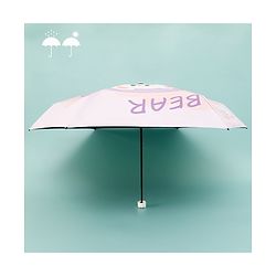Babyhug Teddy Bear Printed Umbrella - Light Pink