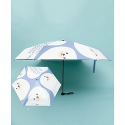 Babyhug Kids Umbrella with Bear Print - Light Blue