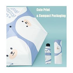 Babyhug Kids Umbrella with Bear Print - Light Blue