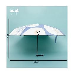 Babyhug Kids Umbrella with Bear Print - Light Blue