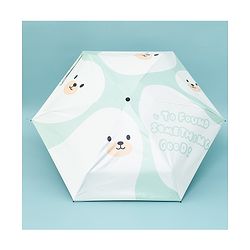 Babyhug Kids Umbrella with Bear Print - Light Blue