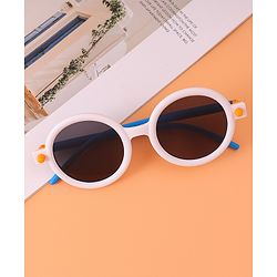 Babyhug Free Size Oval Shaped Sunglasses - White
