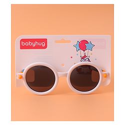 Babyhug Free Size Oval Shaped Sunglasses - White