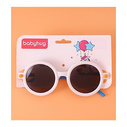 Babyhug Free Size Oval Shaped Sunglasses - White