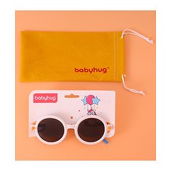 Babyhug Free Size Oval Shaped Sunglasses - White