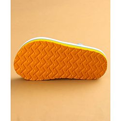 Cute Walk by Babyhug Flip Flops with Dino Print & Back Strap Closure - Yellow