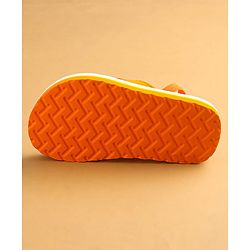 Cute Walk by Babyhug Flip Flops with Animal Print & Back Strap Closure - White