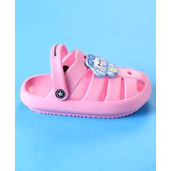 Cute Walk by Babyhug Clogs with Backstrap Closure & Bunny Applique - Pink