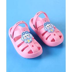 Cute Walk by Babyhug Clogs with Backstrap Closure & Bunny Applique - Pink
