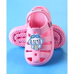Cute Walk by Babyhug Clogs with Backstrap Closure & Bunny Applique - Pink