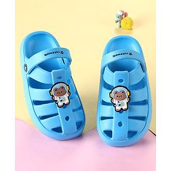 Cute Walk by Babyhug Clogs with Backstrap Closure & Teddy Bear Applique - Blue