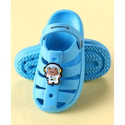 Cute Walk by Babyhug Clogs with Backstrap Closure & Teddy Bear Applique - Blue