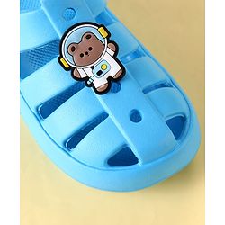 Cute Walk by Babyhug Clogs with Backstrap Closure & Teddy Bear Applique - Blue