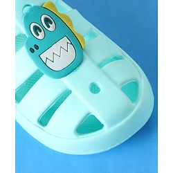 Cute Walk by Babyhug Clogs with Backstrap Closure & Dino Applique -  Mint
