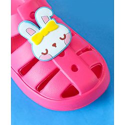 Cute Walk by Babyhug Clogs with Backstrap Closure & Kitty Applique -  Pink