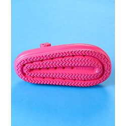Cute Walk by Babyhug Clogs with Backstrap Closure & Kitty Applique -  Pink