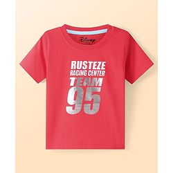 Babyhug Disney Single Jersey Knit Twofer Shirt With T-Shirt Car Print - Red & Blue