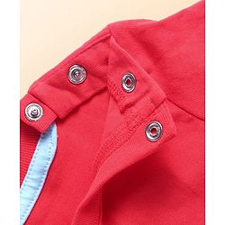 Babyhug Disney Single Jersey Knit Twofer Shirt With T-Shirt Car Print - Red & Blue