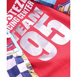 Babyhug Disney Single Jersey Knit Twofer Shirt With T-Shirt Car Print - Red & Blue