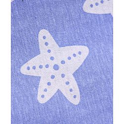 Babyhug Cotton Knit Full Sleeves Nightsuit with Star Print - White & Blue