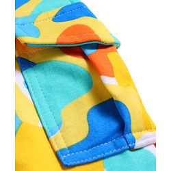 Babyhug 100% Cotton Terry Knit Full Length Printed Lounge Pant With Cargo Pockets - Multicolor