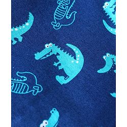 Babyhug Poplin Woven Boxers with Animal Print Pack of 3 - Blue